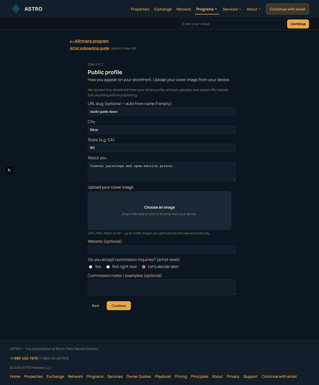 Join — Public profile