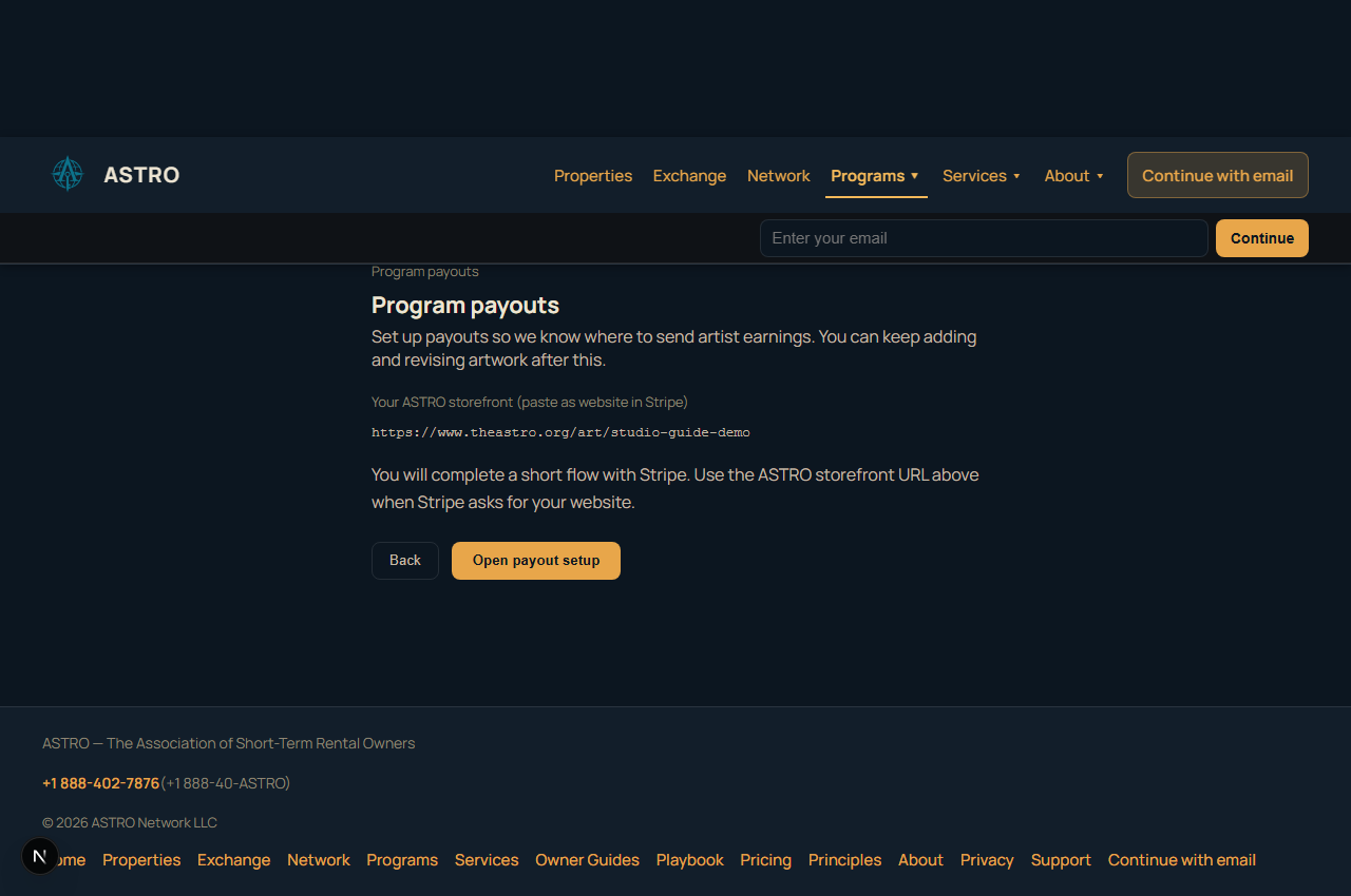 Program payouts